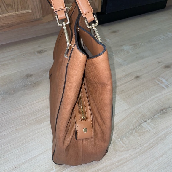 NWOT Calvin Klein Triple Compartment Reyna Tote in Caramel Color - Picture 12 of 16